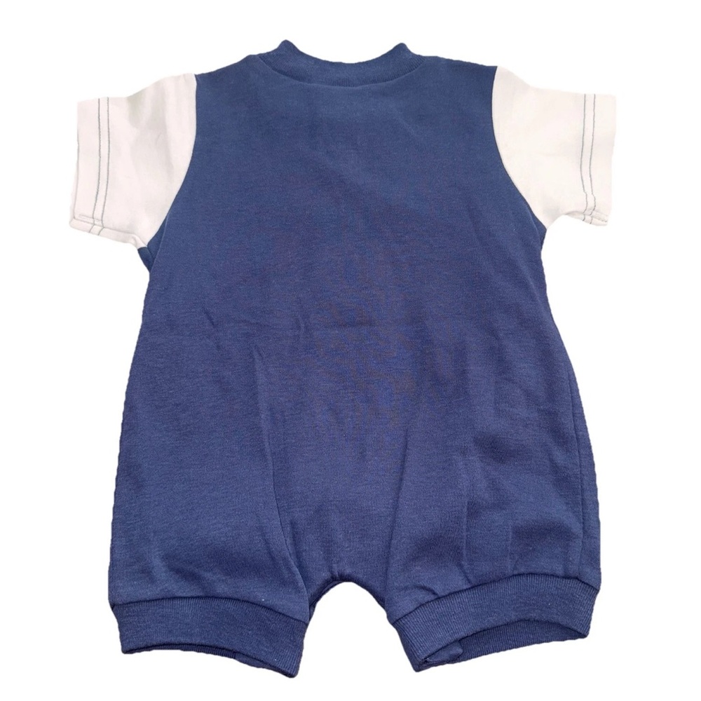 Baby Sprockets Boy’s 0/3 Month Romper Embroidered Trucks Vintage? Preppy Classic - Picture 2 of 6